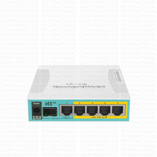 ROUTER MIKROTIK RB960PGS CON 5 PUERTOS GIGABIT 4 PUERTOS POE PASIVO 1 PUERTO SFP