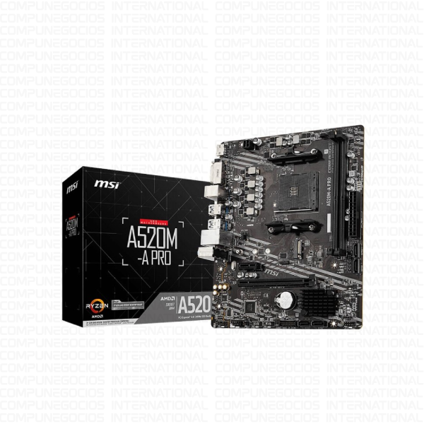 MOTHERBOARD MSI A520M-A PRO CHIPSET AMD A520 SOCKET AMD AM4 MATX