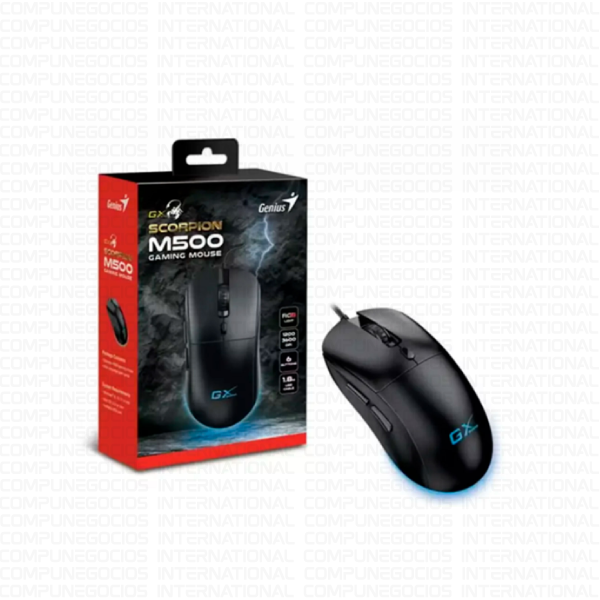 MOUSE GENIUS GAMING SCORPION M500 RGB BLACK DPI 3600 USB (PN:31040011400)