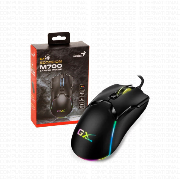 MOUSE GENIUS GAMING SCORPION M700 RGB BLACK DPI 7200 USB (PN:31040009400)