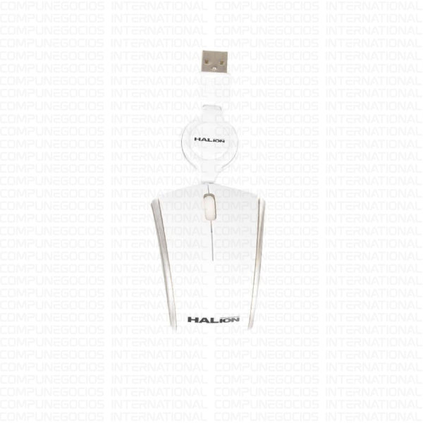 MOUSE HALION AVENGER MINI HA-M480 RETRACTIL BLANCO