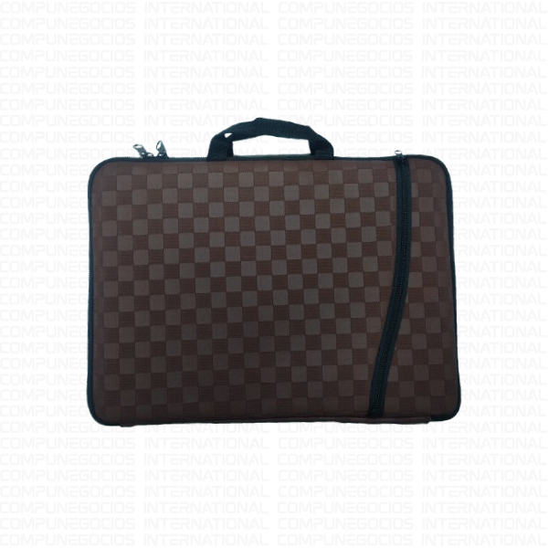 FUNDA PARA LAPTOP CUERINA CON TEXTURA COLOR MARRON 15.6