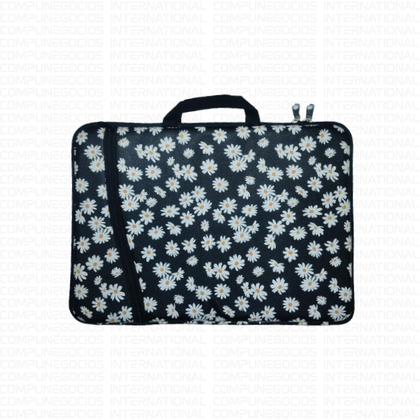 FUNDA PARA LAPTOP CUERINA CON DISEÑO DE FLORES 15.6