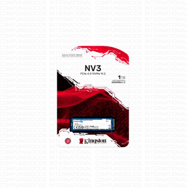 UNIDAD EN ESTADO SOLIDO KINGSTON 1000GB NV3 PCIE 4.0 NVME M.2 SSD