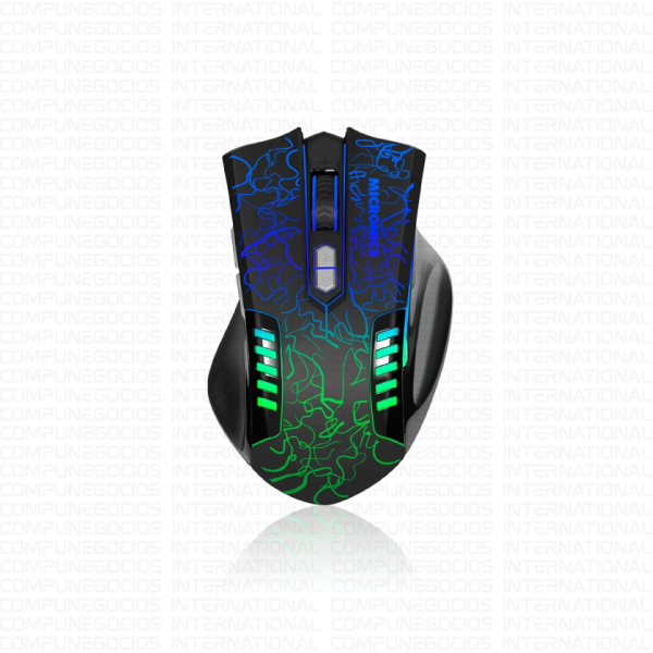 MOUSE GAMER MICRONICS MIC M669 NORTON USB 7LEDS 7B 3200DPI