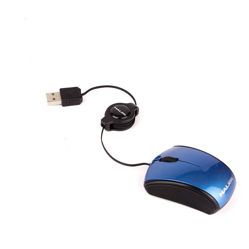 MOUSE HALION AVENGER MINI HA-M480 RETRACTIL AZUL - Imagen 2