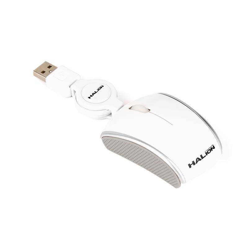 MOUSE HALION AVENGER MINI HA-M480 RETRACTIL BLANCO - Imagen 3