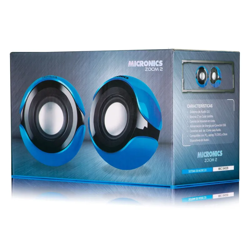 PARLANTE MICRONICS S402B ZOOM 2 AZUL - Imagen 3