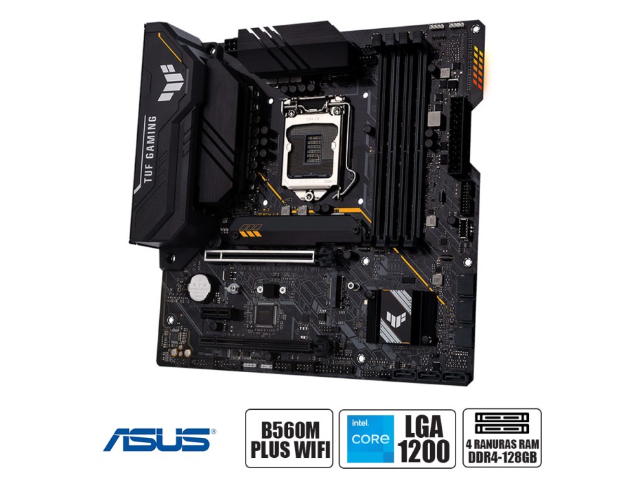 PLACA MADRE ASUS TUF GAMING B560M-PLUS WIFI LGA 1200 (PN: 90MB1770-M0EAY0) - Imagen 3