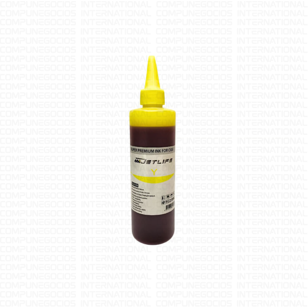 TINTA COMPATIBLE JETLIFE 250ML UNIVERSAL YELLOW