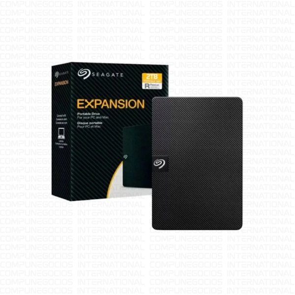 DISCO DURO EXTERNO SEAGATE 2TB USB NEGRO (PN: 3EEAP3-570)