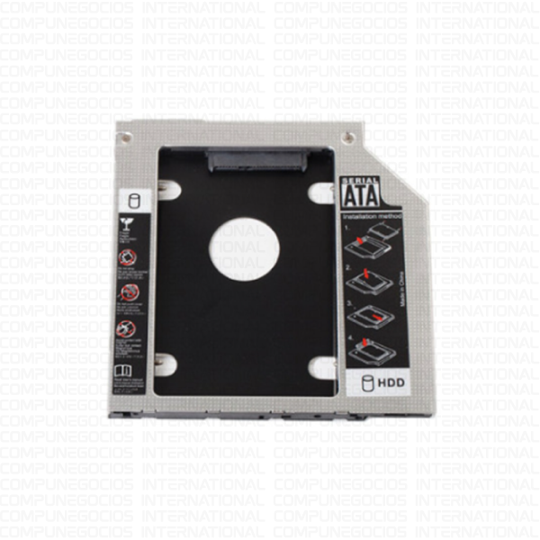 ADAPTADOR CADDY SLIM 9.5MM PARA HDD 2.5 SATA (KNT-1101)
