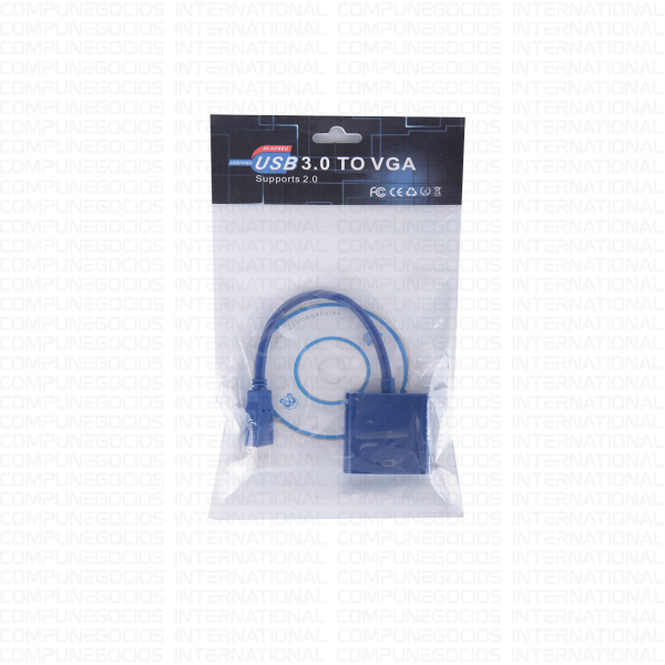 ADAPTADOR USB/M 3.0 A VGA/F (AZUL)
