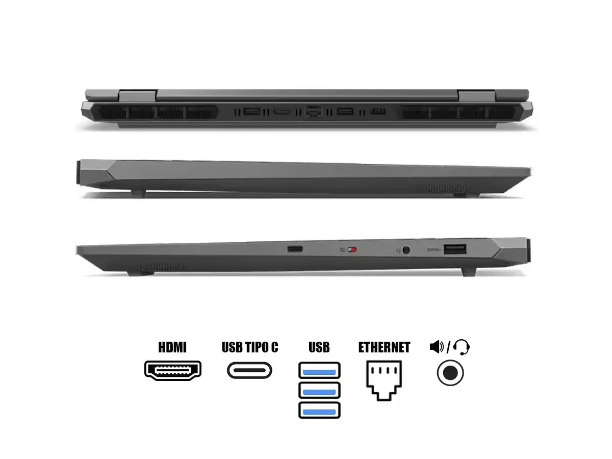 NB LAPTOP LENOVO LOQ 15AHP9 GAMING Ryzen 7-8845HS, 8GB RTX4060, 16GB RAM, 1TB SSD, 15.6PULG FHD 144Hz - Imagen 4